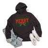 Simply Sage Market Women's Graphic Hoodie Merry Checkered Mistletoe - 2 of 3