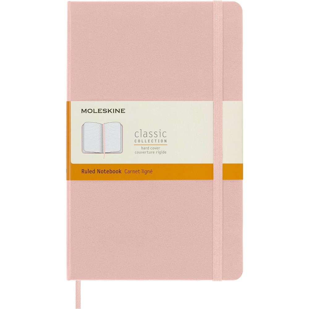 Moleskine Lined Hardcover Notebook Large 5"x8.25" Old Rose