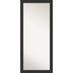 Amanti Art 29"x65" Non-Beveled Corvino Black Wood Full Length Mirror: Wall Mountable - 1 of 4