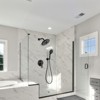 Cobbe Matte Black Shower Faucet Combo Kit with 8-Inch Round 6 Settings Shower Head and 9 Settings Handheld Shower Single Handle with 59-Inch Hose - 2 of 4