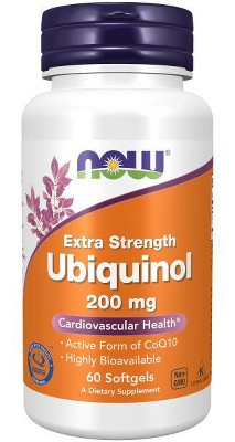 Ubiquinol 200mg by Now Foods  -  60 Softgel
