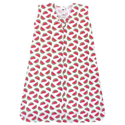 Hudson Baby Infant Girl Cotton Sleeveless Wearable Sleeping Bag, Sack, Blanket, Watermelon