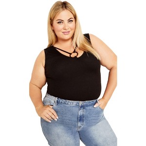 Avenue Women's Plus Size Rena Top - 1 of 4