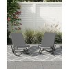 Acekool 2-Piece Rattan Rocking Chair Set - Outdoor Lounge Chairs with Cushions for Porch & Patio - 4 of 4