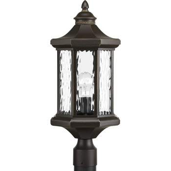 Progress Lighting, Edition, 1-Light, Post Lantern, Antique Bronze, Clear Water Glass, Aluminum