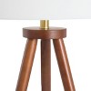 Storied Home Mid-Century Modern Tripod Wood Floor Lamp with Linen Shade - 4 of 4