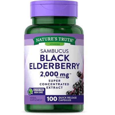 Nature's Truth Sambucus Black Elderberry | 100 Capsules : Target