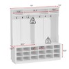 FUFU&GAGA White Hall Tree with Storage - Entryway Organizer with Hooks, Shelves, and Cubbies - 3 of 4