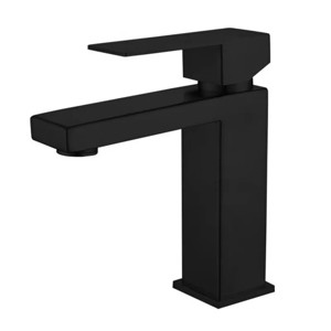 ChicFurnit Bathroom Sink Faucets Modern Waterfall Single Handle Faucet Single Hole Sink Faucet for Bathroom Vanity, Black, 13.82"*7.72"*2.91" - 1 of 4