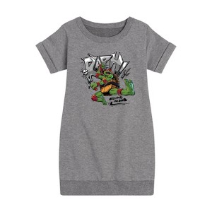 - Teenage Mutant Ninja Turtles - Raphael Going In Loud Graphic Short Sleeve Fleece Dress - 1 of 4