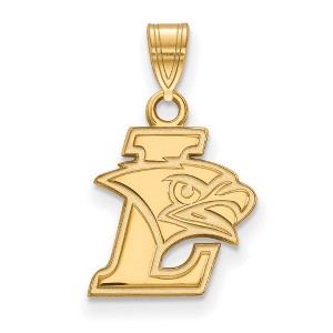 Black Bow Jewelry 14k Yellow Gold Plated Sterling Silver Lehigh Mountain Hawks NCAA Small Pendant - 1 of 3