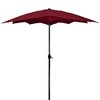 Northlight 8.85ft Outdoor Patio Lotus Umbrella with Hand Crank, Burgundy - 4 of 4