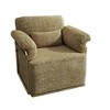 360-degree Swivel Square Fabric Accent Chair with Gold Metal Legs - 4 of 4