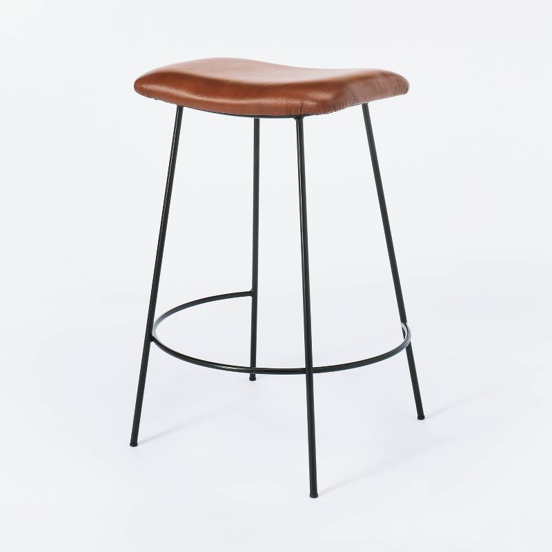 Clarkston Metal Counter Height Barstool with Upholstered Seat - Threshold™ designed with Studio McGee, 1 of 15