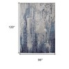 HomeRoots 8' X 10' Ivory and Blue Abstract Power Loom Distressed Non Skid Area Rug - 3 of 3