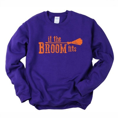 Simply Sage Market Women's Graphic Sweatshirt If The Broom Fits