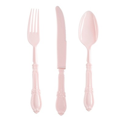 Smarty Had A Party Pink Baroque Plastic Cutlery Set - 480 Sets