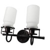Sunset Qairo 2 Light Vanity Oil Brushed Bronze w/ Frosted Seeded Glass Shades - 2 of 4