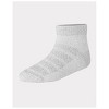 Hanes Toddler Girls' 6pk Solid Athletic Socks - White/Gray/Black - 3 of 4