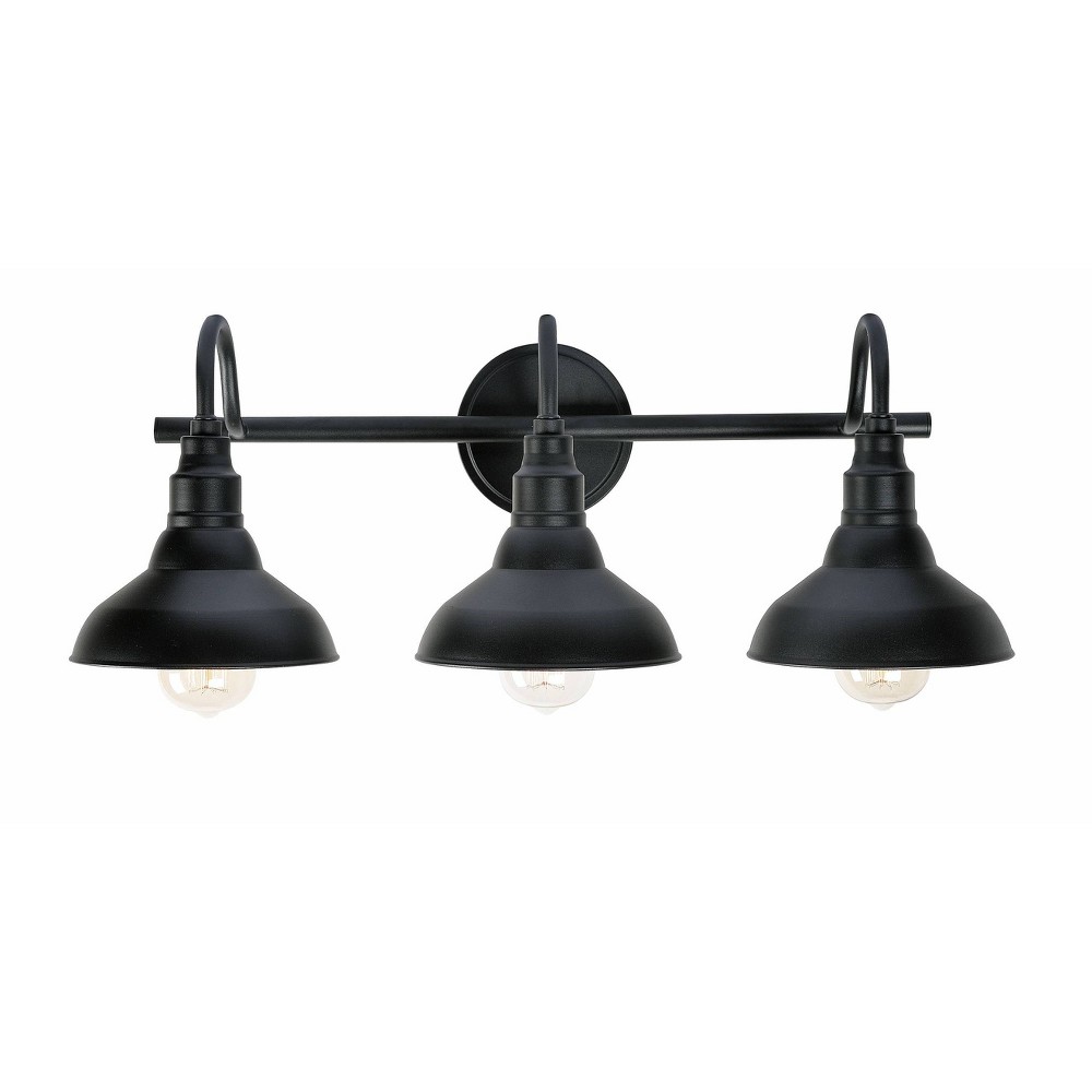 Photos - Chandelier / Lamp 3-Light Dale Vanity Wall Lamp Black - Kenroy Home