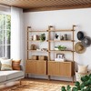 71.9" Nathan James Set of 2 Jasper Wood Fluted Bookshelf Light Brown - 2 of 4