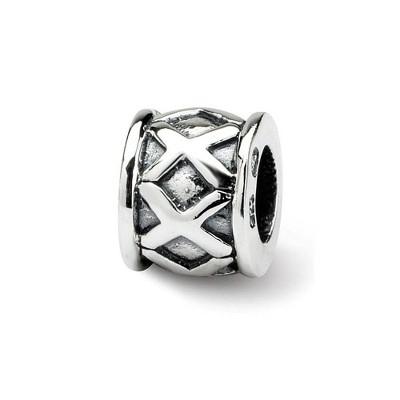 Black Bow Jewelry Sterling Silver X Bali Bead Charm