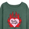 Women's - Bratz - Bratz Angel Lightweight French Terry Wide Neck Long Sleeve Shirt - 2 of 4