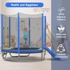 NAYSAYE Trampoline 7FT with Safety Net Slide and Ladder for Outdoor Fun for Kids Backyard, Blue, 84.00"*79.00"*71.30" - 4 of 4