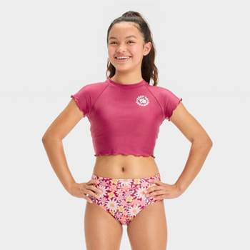 Girls' Keep on Dreaming Floral Printed Bikini Set - art class™