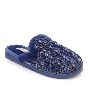 Dearfoams Women's Paris Chenille Shaped Tab Scuff Slipper - 1 of 4