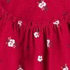 Carter's Just One You® Baby Girls' 2pc Holiday Floral Bubble Romper with Tights - Red - 4 of 4