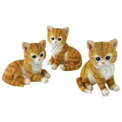 Design Toscano Tabby Kitten Triplets, Baby Cat Statues : Target