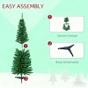 TopComfy Christmas Tree Stands Artificial Christmas Tree Festive Pencil Christmas Tree Cozy Snowy Decor for Living Room, Green, 31.52"*6.7"*6.7" - 3 of 4