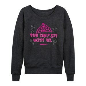 Women's - Mean Girls - You Cant Sit With Us Lightweight French Terry Wide Neck Long Sleeve Shirt - 1 of 4