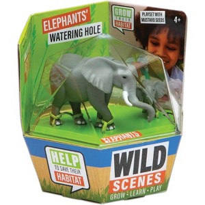PlayMonster Wild Scenes Elephants’ Watering Hole Playset, Eco-Friendly Wildlife Conservation Toy, Ages 4+ - 1 of 4