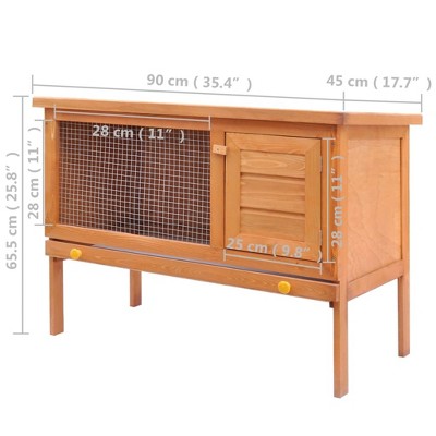 Natural Pine Wood Outdoor Chicken Coop with Iron Wire Mesh
