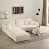 Gericco 113" Boneless Sectional Cloud Couch Sofa Bed for Living Room, Modular Modern Lounge 3 Seater Couches with Chaise, No Assemble - 2 of 4