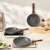 VEVOR Frying Pan Skillet, Aluminum Egg Fry Pans, 3 Piece Set (9.5, 11, 12 in), Nonsitck Heavy-Duty Skillets with Heat-Resistant Handle, Gray - 2 of 4