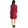 24seven Comfort Apparel Long Sleeve Knee Length Maternity Skater Dress - 3 of 4