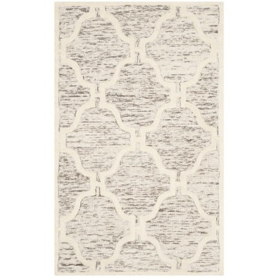 Handmade Beige Wool Round Tufted 36" Rug
