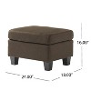 Versatile Footstool Ottoman, Small Upholstered Accent Stool for Living Room, Bedroom, or Office - 3 of 4