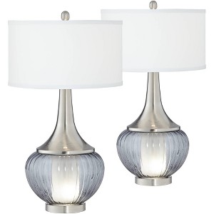 Smoked glass bedside lamp online