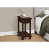 Monarch Specialties Accent Table End Side Table Narrow Nightstand Bedroom Lamp Storage Drawer Brown Veneer Traditional - 4 of 4