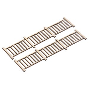 Unique Bargains Wood Miniature DIY Decorative Garden Fence 4.21 Inch 2 Pcs - 1 of 4