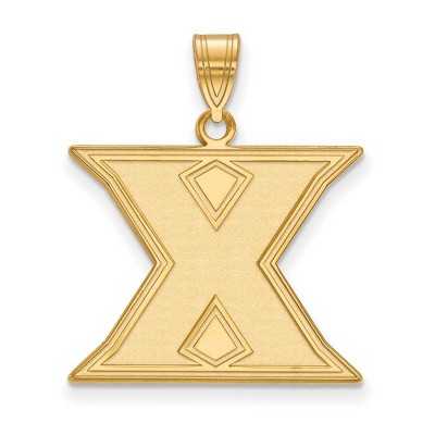 Black Bow Jewelry 14k Yellow Gold Xavier Musketeers NCAA Large Pendant