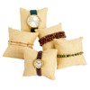 Juvale 12 Pack Linen Bracelet Cushion, Pillow Holder for Accessories, Watches and Bangles, Jewelry Display for Selling (Beige, 3x3x2 in) - 4 of 4