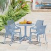 WestinTrends Playa 31.5" Round Plastic Outdoor Patio Dining Table for 4 - 2 of 4