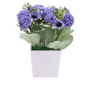 Unique Bargains Artificial Plants Chrysanthemum Plastic 2.95"x2.95"x7.87" 1 Pcs - 1 of 4