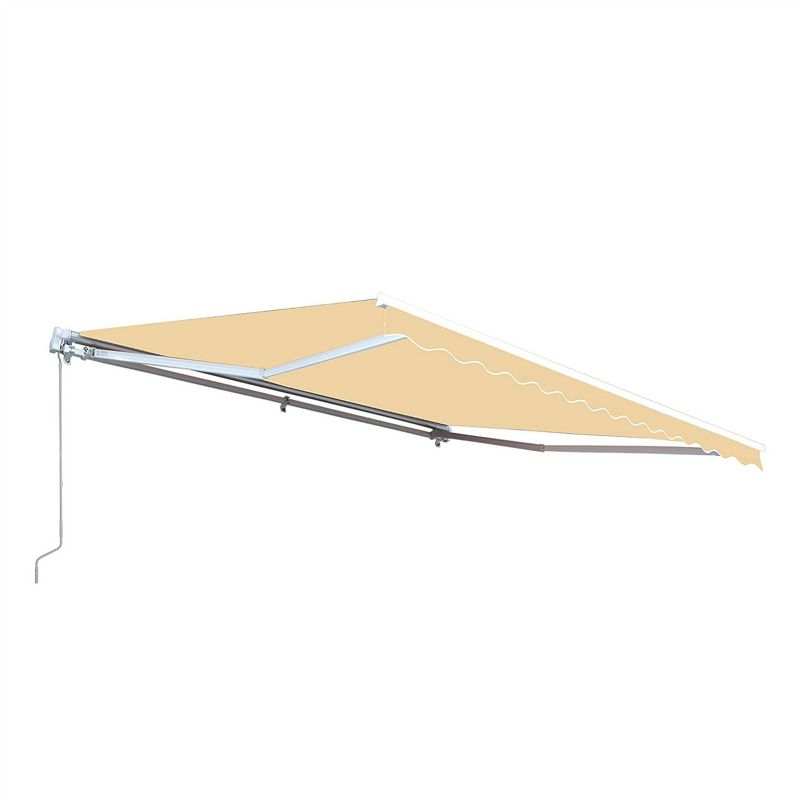 ALEKO 10 x 8 feet Retractable Motorized Home Patio Canopy Awning White Frame 10'x8', 5 of 15
