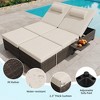 Whizmax Rattan Chaise Lounge Pool Chairs, Outdoor Sun Tanning Chairs with Adjustable Backrest for Beach, Yard, Patio - 4 of 4
